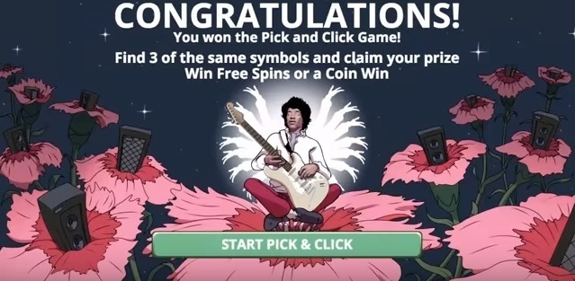 Jimi Hendrix Netent pick and click