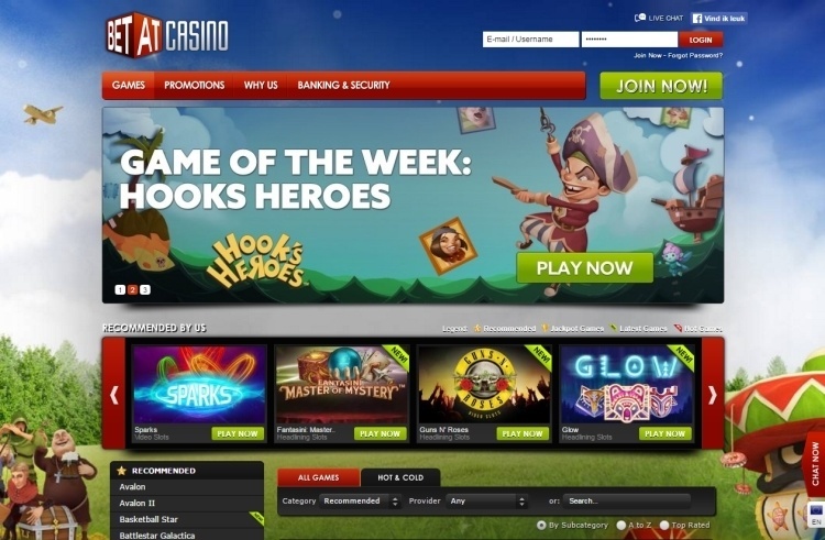 BETAT casino screenshot