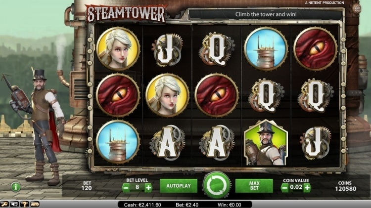 Steam Tower Netent screen