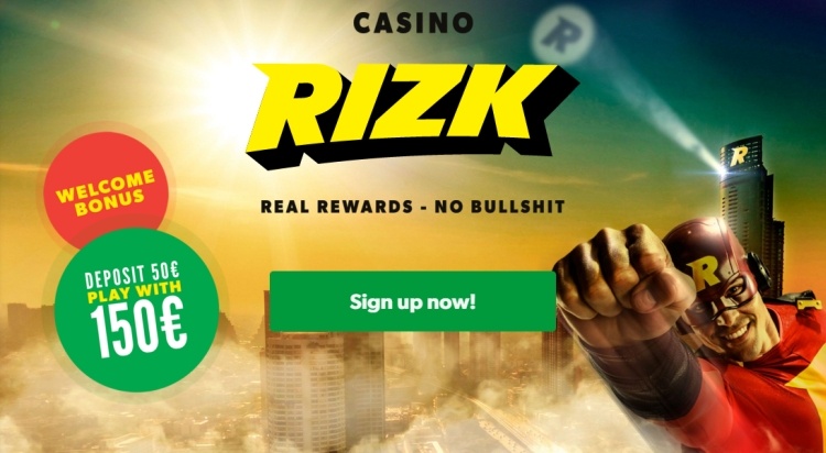 Welkomstbonus Rizk | 200% tot €100 + gratis spin Wheel of Rizk