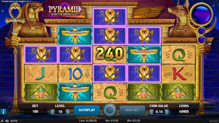 Pyramid Quest for Immortality netent win