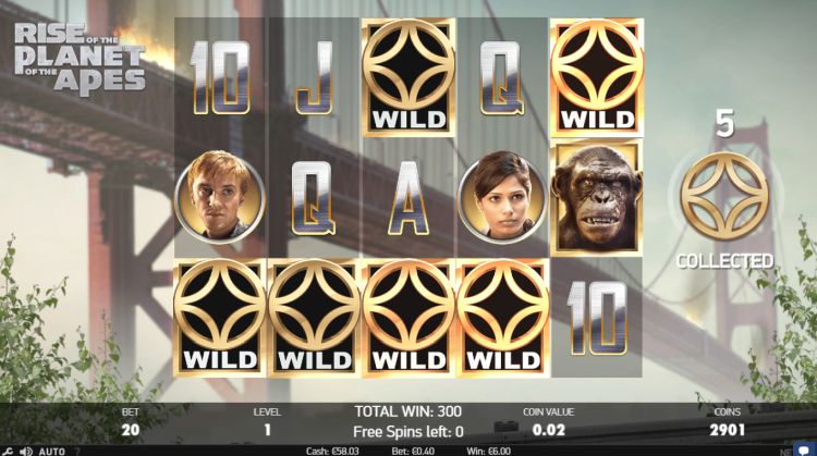 Planet of the Apes netent gokkast rise free spins
