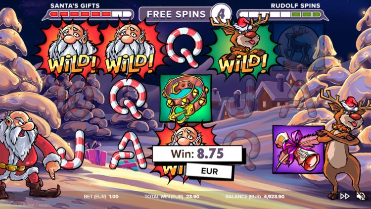 Santa vs Rudolf slot free spins bonus