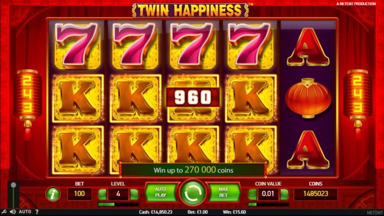 Twin Happiness slot review netent big win 2
