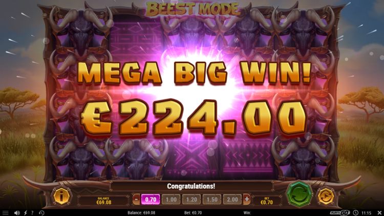 win a beest slot play n go review mega big win