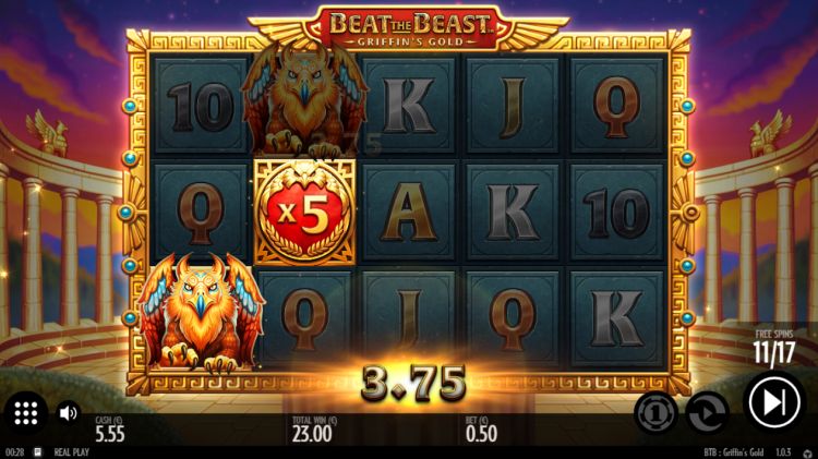 Beat the Beast Griffins Gold free spins