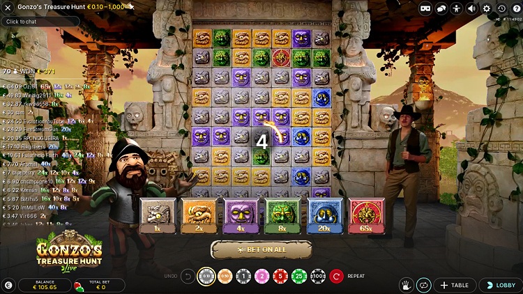 Gonzo's Treasure Hunt Evolution Gaming live casino review