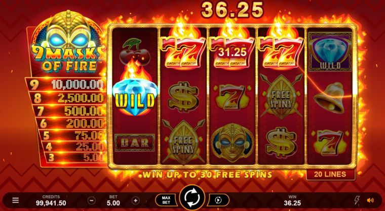 9 masks of fire microgaming slot review