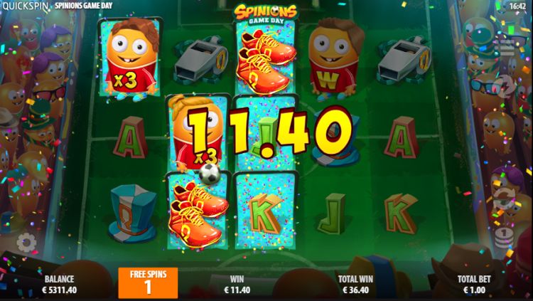 Spinions Game Day Quickspin online slot review