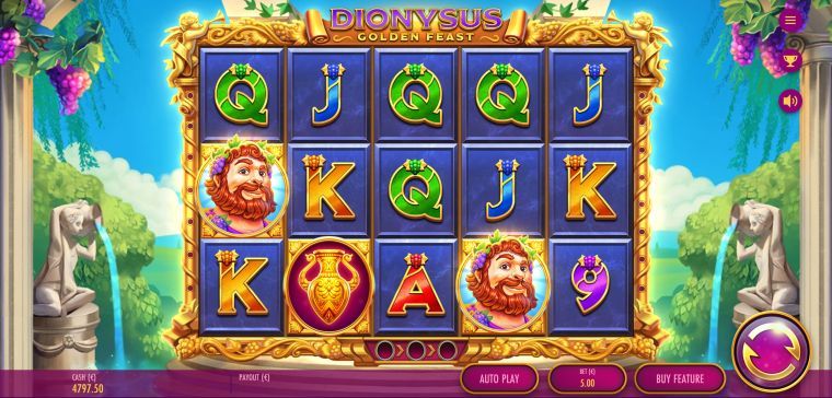 Dionysus Golden Feast Thunderkick slot review online casino