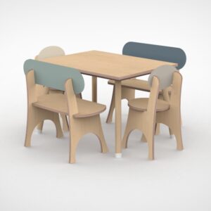 Kindersetje 60×80 met stoelen