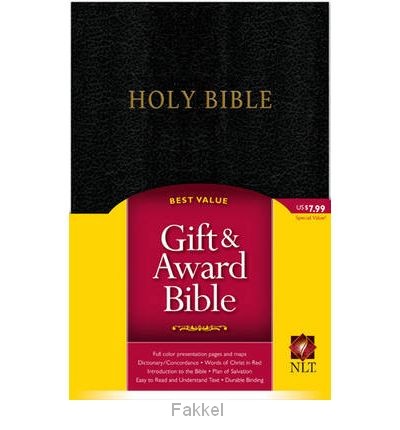 product afbeelding voor: Gift & award bible NLT black imitation l