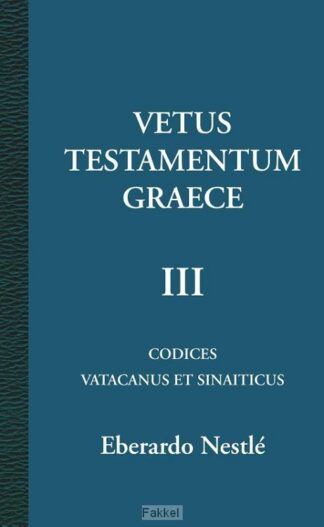 product afbeelding voor: Vetus testamentum graece 3   POD