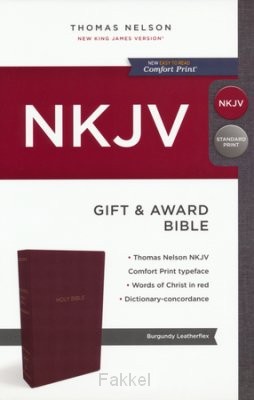 product afbeelding voor: NKJV gift & award bible Burg. leatherfl.