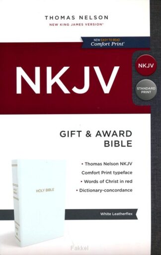 product afbeelding voor: NKJV gift & award bible White Leatherfl.