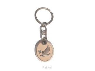 product afbeelding voor: Oval  keyring with dove symbol