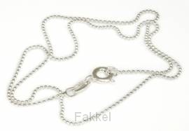 product afbeelding voor: 925 sterling silver ball chain 1mm 50cm