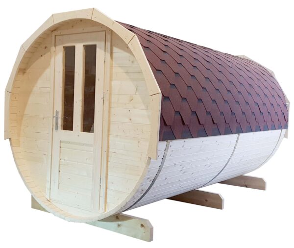 Barrel sauna grenen voorzijde