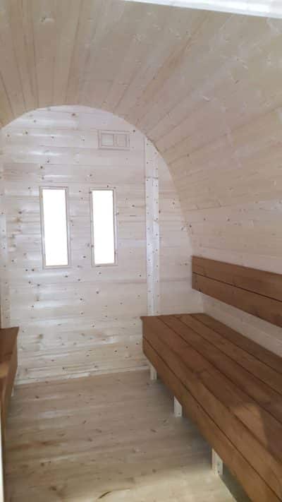 Pod sauna ramen achterwand klein