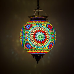 Oosterse hanglamp Mozaïek Arabische lampen kleurrijk sfeervol interieur
