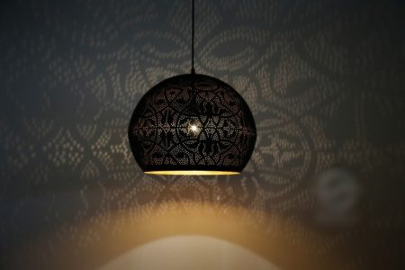 Oosterse filigrain lamp | Oosterse hanglampen | Marokkaanse lamp | Vintage Goud
