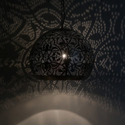 Oosterse hanglampen filigrain vintage zilver Open onderkant eettafellamp Oosters interieur Outlet