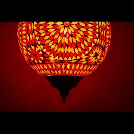Marokkaanse lampen mozaïek Oosterse hanglamp rood oranje