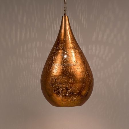 Oosterse filigrain lamp druppel | Vintage koper | Marokkaanse lamp | Oosters interieur