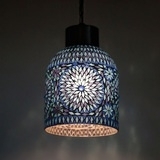 Oosterse hanglamp | Mozaïek | Blauw | Marokkaanse lampen | Oosters interieur