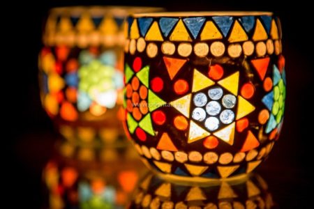 Oosterse waxinehouder | Mozaïek | Oosters interieur | Arabische lampen | Marokkaanse accessoires