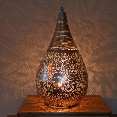Oosterse tafellamp | Marokkaanse lamp | Oosterse lampen | Zilver
