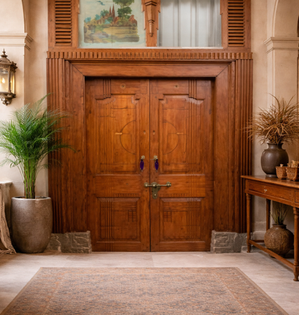Traditionele Indiase poort met Decoratieve Details