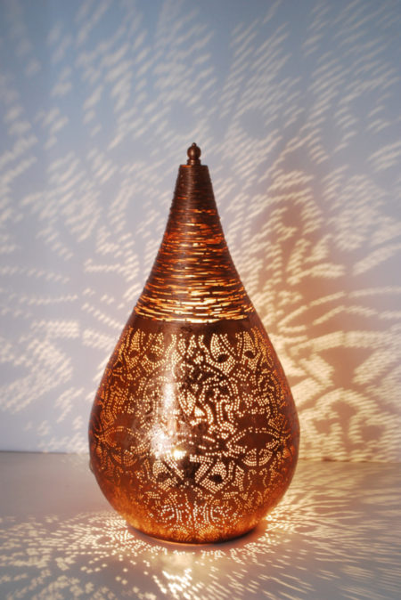 Oosterse tafellamp | Filigrain | Vintage koper | Marokkaanse lampen | Amsterdam