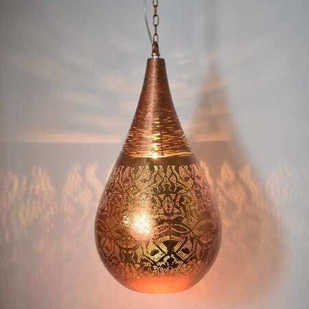 Oosterse hanglamp | filigrain | Druppel | Oosterse lampen | Koper | Marokkaanse lampen