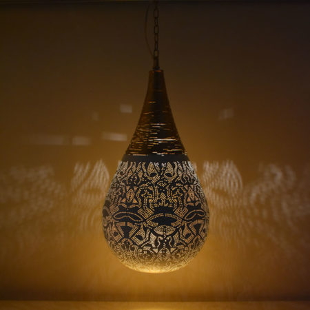 Oosterse hanglamp | filigrain | Wit goud | Moderne Oosterse lampen | Oosterse lamp | Online Oosterse verlichting Kalini