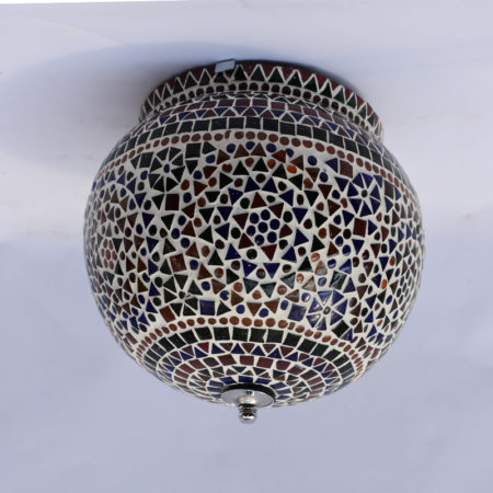 Oosterse plafonnière | Glasmozaïek | Mozaïek lamp | Oosterse lampen | Marokkaanse plafondlamp | Arabische plafonnière | Multi-colour