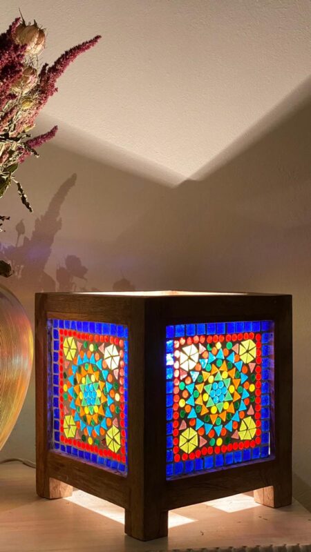 Oosterse tafellamp | Mozaiek | Sfeerverlichting | Oosterse lamp online | Kleurrijke oosterse lamp
