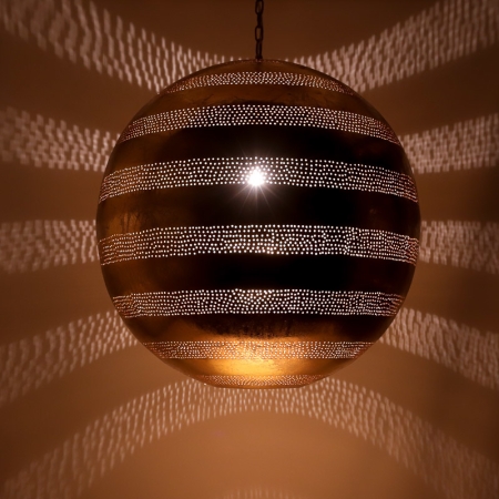 Oosterse hanglamp | Filigrain | Goudkleurig | Vintage | Grote Oosterse lamp | Luxe Oosterse lampen online