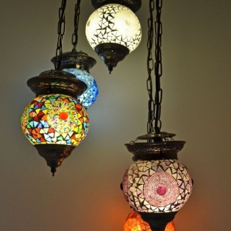 Oosterse hanglampen | Mozaiek | Multicolour | Oosterse lampen