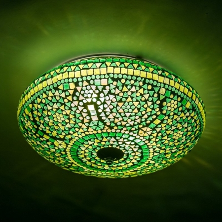 Oosterse plafonniere | Mozaiek | Groen | Oosterse lampen
