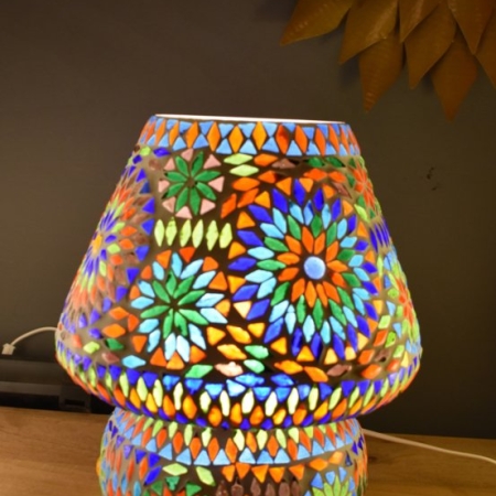 Oosterse lamp | Paddenstoel lamp | Oosterse lampen | Multicolour | Mozaïek tafellamp
