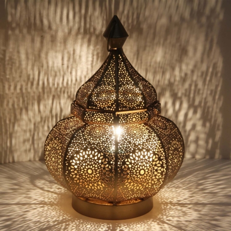 Ooterse tafellamp Moca goud | Arabische tafellamp | Marokkaanse lampen | Sfeervolle verlichting