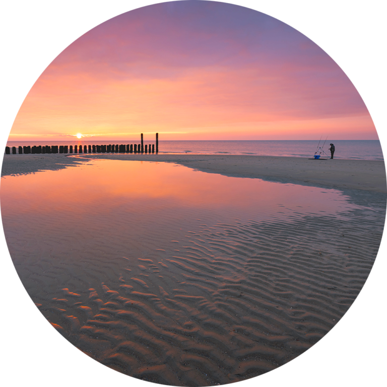 muurcirkel natuurfoto strand foto rustgevend te koop goedkoop fotobehang