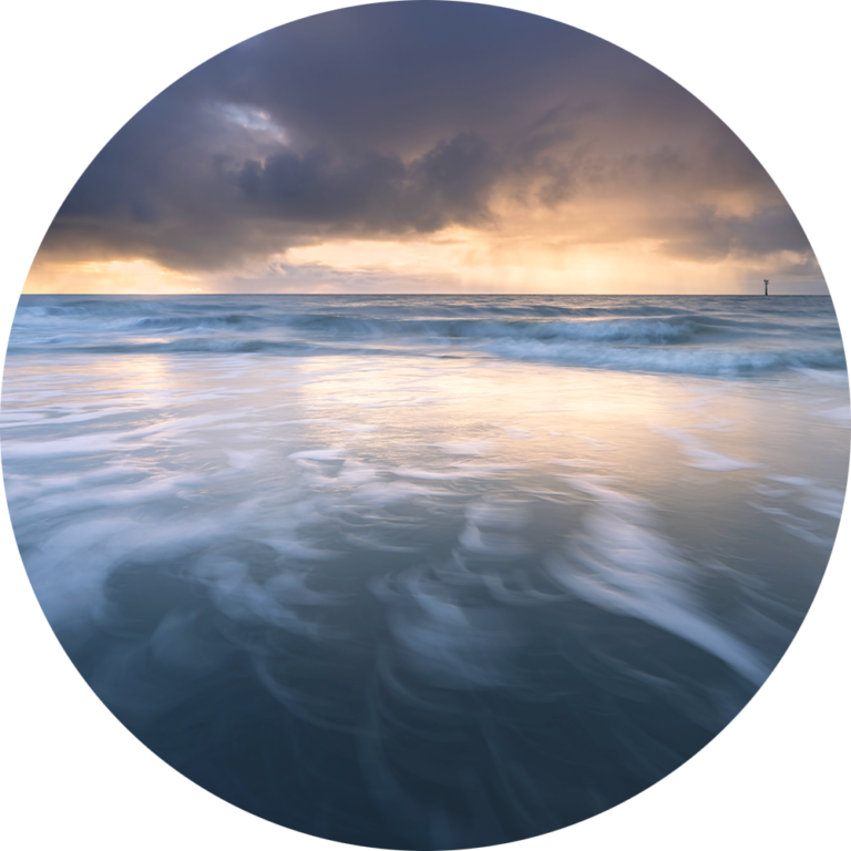 rustgevende strand foto natuurfoto kopen afdrukken printen muurcirkel fotobehang